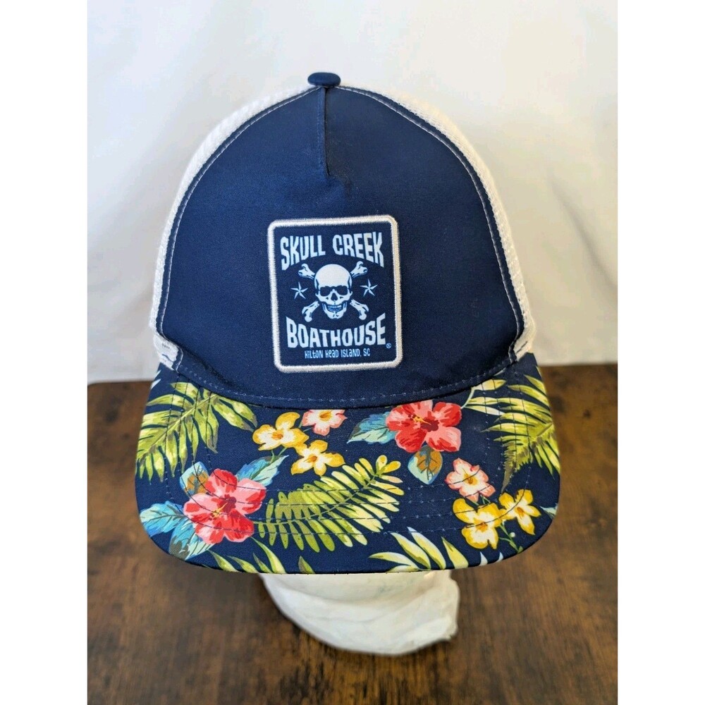 BOCO Gear Skull Creek Boathouse Hat Trucker Mesh Snapback Floral Hilton Head SC